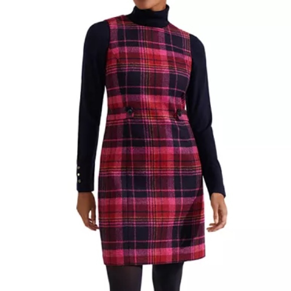 Hobbs London Sariah Plaid Wool Dress. - Picture 2 of 8